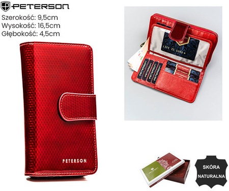 Portfel damski skórzany PTN 76115-SBR Red