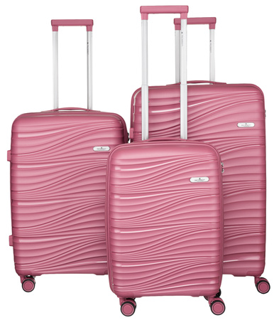 Zestaw walizek 3w1 PTN WA06-SET3 Pink