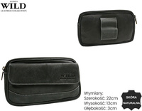 Skórzana saszetka na pasek 3607-MH Black