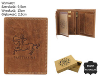 Natural nubuck leather wallet RFID ALWAYS WILD N4-CHM-SAGI