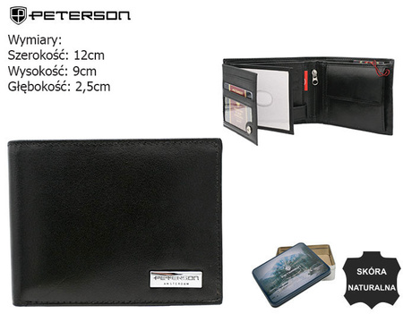 Portfel męski skórzany PTN 304-PR 2-1-1 Black