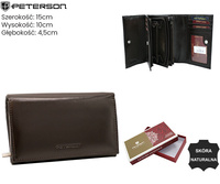 Portfel damski skórzany PTN RD-22-NGV Brown