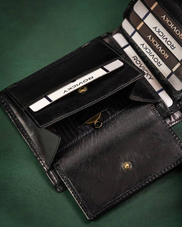 ROVICKY 22321-VT-RVT Black RFID leather wallet