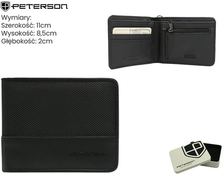 Portfel męski ze skóry PU PTN EH-02Z Black-Black
