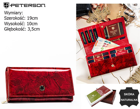 Portfel damski skórzany PTN 42106-BFBC Red