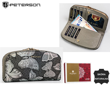 Portfel skórzany RFID PETERSON PTN 42123-ONBF