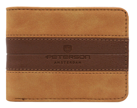 Portfel męski ze skóry PU PTN EH-08Z D.Brown-Camel