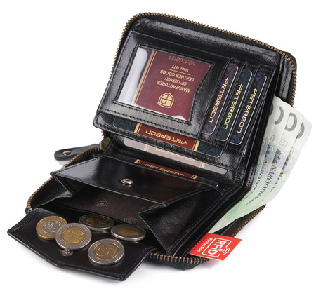 Portfel skórzany RFID PETERSON PTN 340 2-1-1