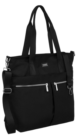 A women's shoulder shopper bag PTN CTY-05 Black