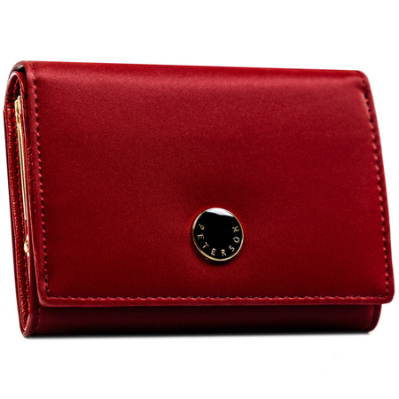Portfel damski skóra naturalna+PU PTN PS445-HNL Red