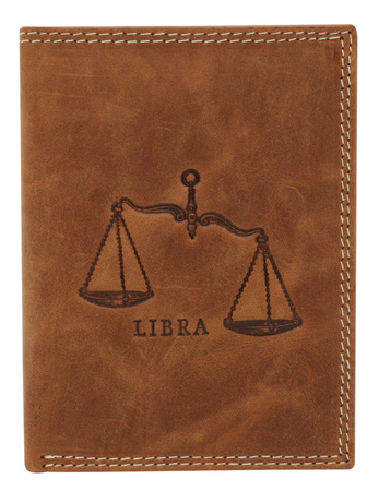Leather wallet with the Libra zodiac sign RFID ALWAYS WILD N4-CHM-LIBR
