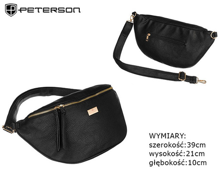 Saszetka z eko skóry PETERSON PTN NER-ALE-1 Black