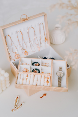 Szkatułka na biżuterię PTN SZK-04A Cream