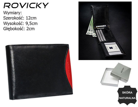 ROVICKY 1567-03-BOR RFID leather wallet