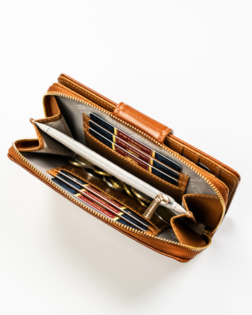 Portfel damski PU PTN 008-HF Camel