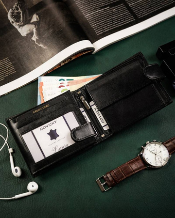 Portfel skórzany RFID ROVICKY N992L-P-GOAN