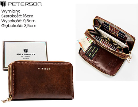 Portfel damski PU PTN 007-HF Brown