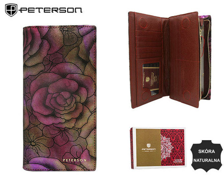 PETERSON PTN 421431-MD RFID leather wallet