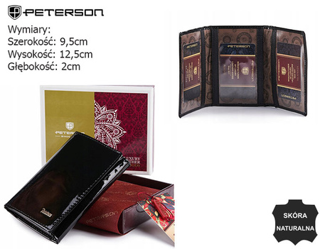 Skórzane etui na dokumenty PTN BC-01-BLACK 