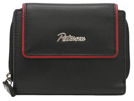 PTN KA-26 Leather Wallet Black+Red