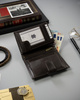 Men's leather wallet N62L-RVT-3227 D.Brown