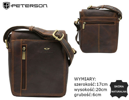 PTN leather bag TB-7032-COM COGNAC