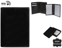 Men's leather wallet N74-VT-NL BLACK
