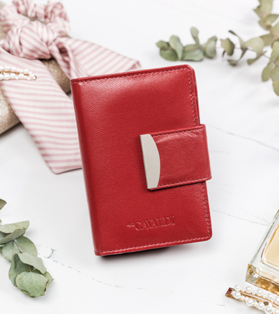 Portfel damski skórzany RD-04-GCL Red