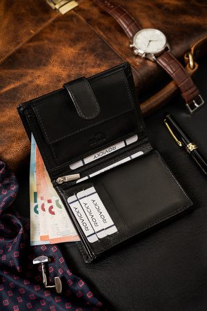 Leather wallet RV-7680278-5-L-BCA Black