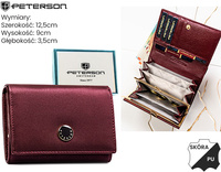 Portfel damski skóra naturalna+PU PTN PS445-HNL Purple