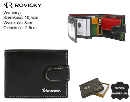 Portfel męski skórzany R-RM-24-15L-GCL Black multi