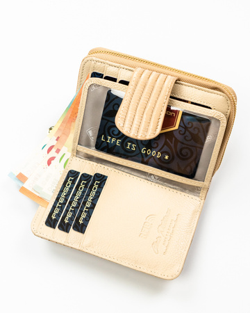 Portfel damski skóra+PU PTN PS115-CRV KHAKI