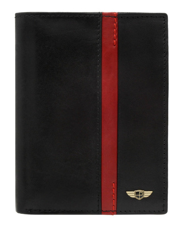 Men's leather wallet PTN N62-VTP BL-RED