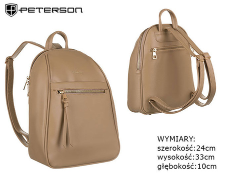 Plecak z eko skóry PTN PLEC-ALE-2 Beige