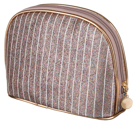 A glittering single-compartment travel cosmetic bag PTN KOS-L01-B L.Pink Peterson