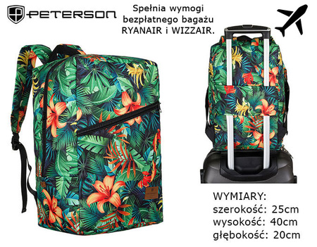 Plecak z tkaniny hydrofobowej PETERSON PTN PLEC