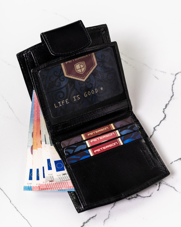 Leather wallet RFID PETERSON PTN D314-BFA