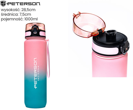 Bidon 1000ml PTN HY-003-1L Pink-Blue