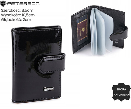 Skórzane etui na dokumenty PTN BP-BC-103 Black