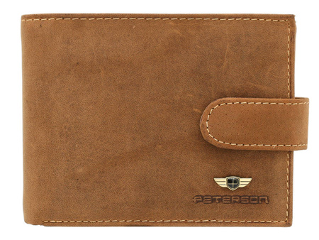 Portfel męski skórzany PTN 304Z 2-1-5 COGNAC