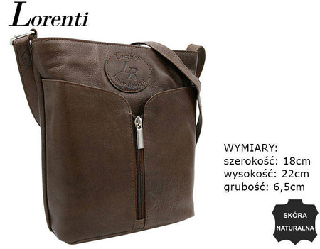 Torebka damska skórzana LR-TSL-01-GVT BROWN
