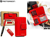 Damski zestaw prezentowy: portfel, długopis, brelok PTN ZDE-08 Red