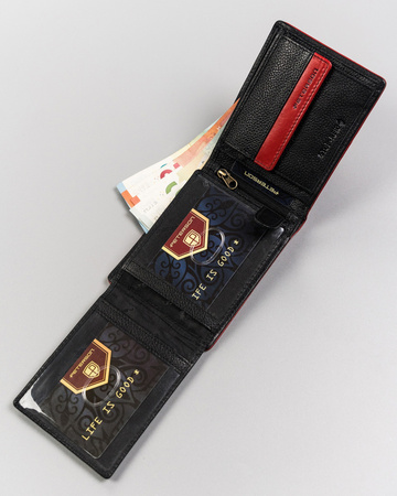 Peterson portfel sk. PTN 304.03 BLACK+RED