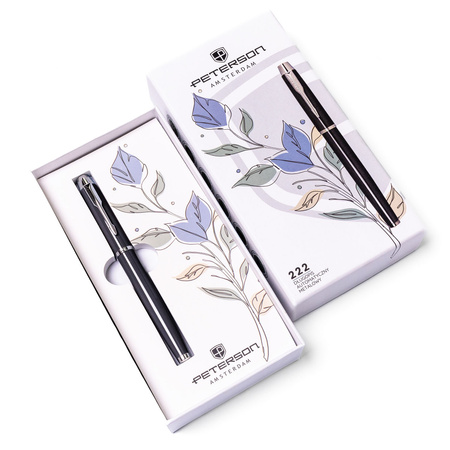 Długopis w pudełku Peterson PTN 222-GB Gray-Silver
