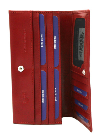 Portfel damski skórzany RV-1680133-BCA Red