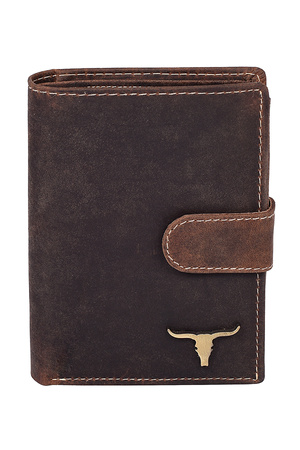 Men's leather wallet RM-04L-BAW BROWN
