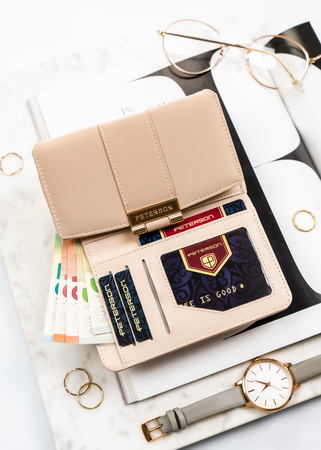 Portfel damski eko PTN 0015-THU Beige