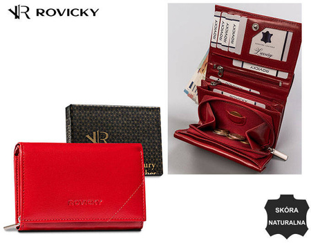 Portfel damski skórzany R-RD-38-GCL Red