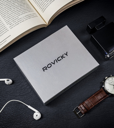 Portfel skórzany RFID ROVICKY PC-106-BAR Brown