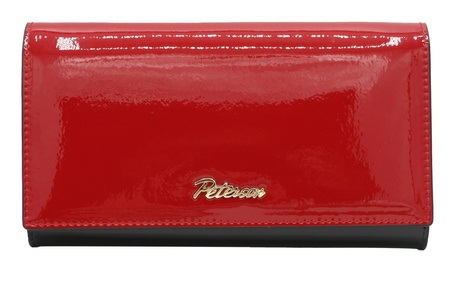 Portfel damski skórzany PTN 1N-411 Black+Red